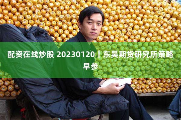 配资在线炒股 20230120｜东吴期货研究所策略早参